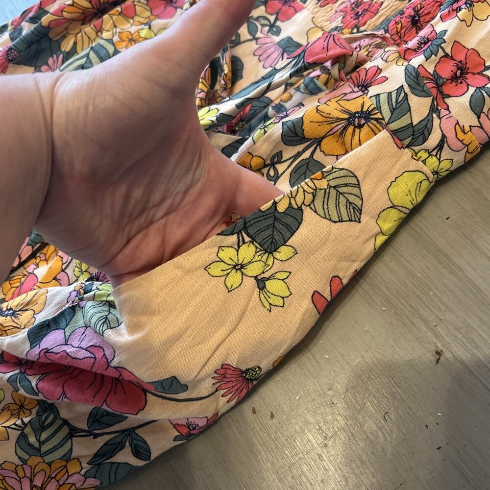 Baltic Born Gemma Wide Leg Jumpsuit in Multi Floral Boho Sz XL Milkmaid Cottage - Picture 10 of 13
